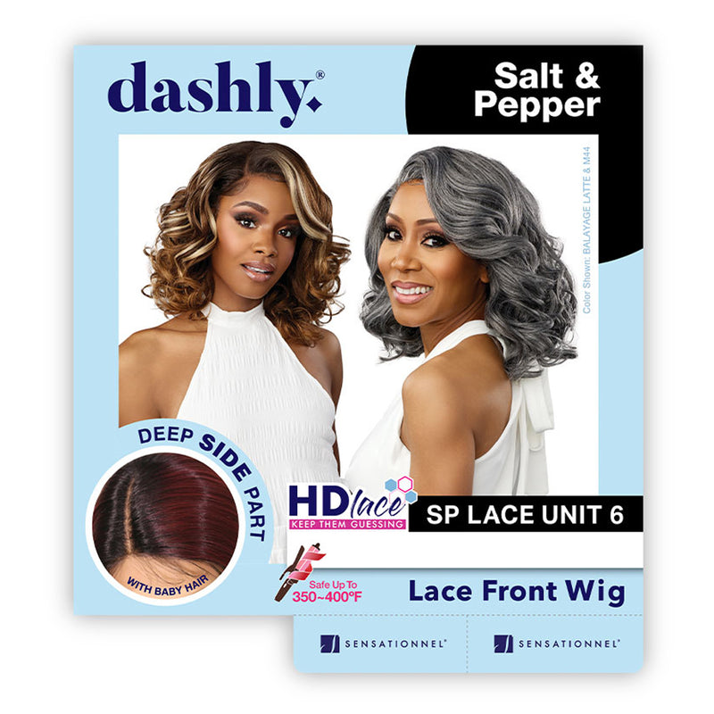 Sensationnel Synthetic Dashly Salt & Pepper Hd Lace Front Wig - Sp Lace Unit 6