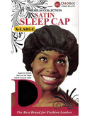 Donna Collection Xl Satin Sleep Cap Black