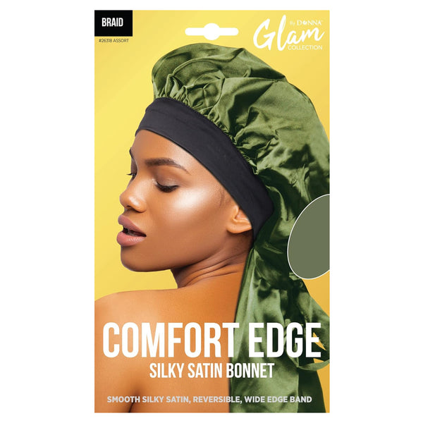 Donna Comfort Edge Silk Satin Bonnet Braid