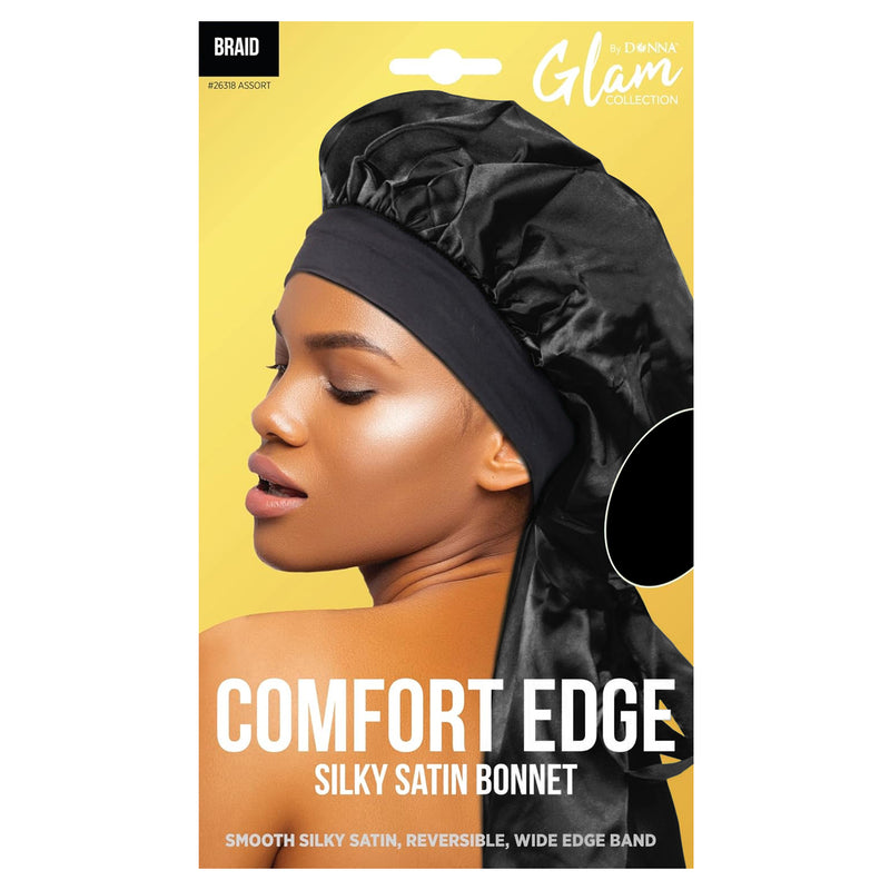 Donna Comfort Edge Silk Satin Bonnet Braid