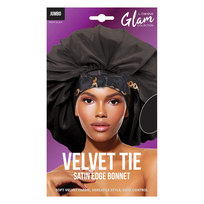 Donna Velvet Tie Satin Edge Bonnet Jumbo