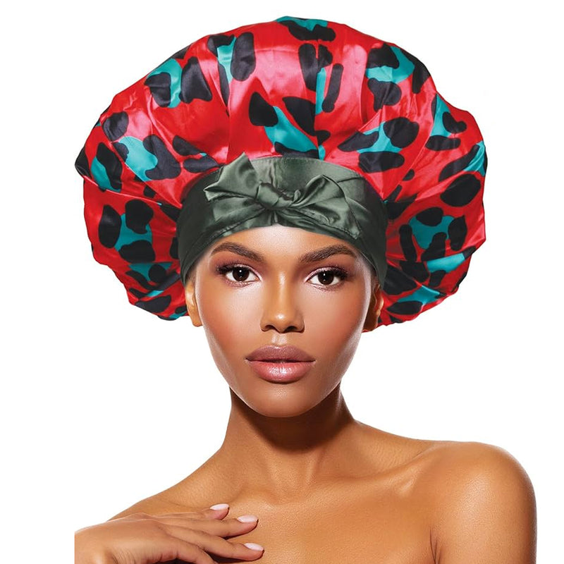 Donna Adjustable Tie Satin Bonnet L-xl