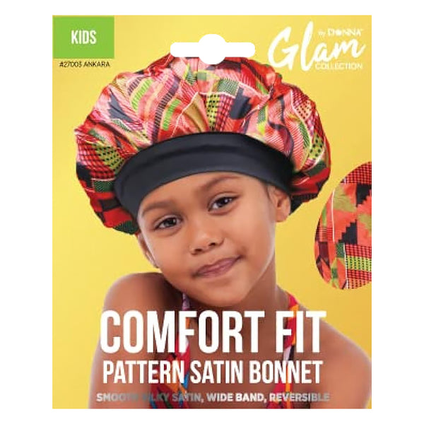 Donna Kids Comfort Fit Pattern Satin Bonnet