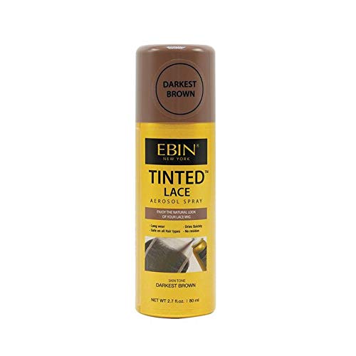 Ebin Tinted Lace Aerosol Spray - Darkest Brown 2.7 Oz