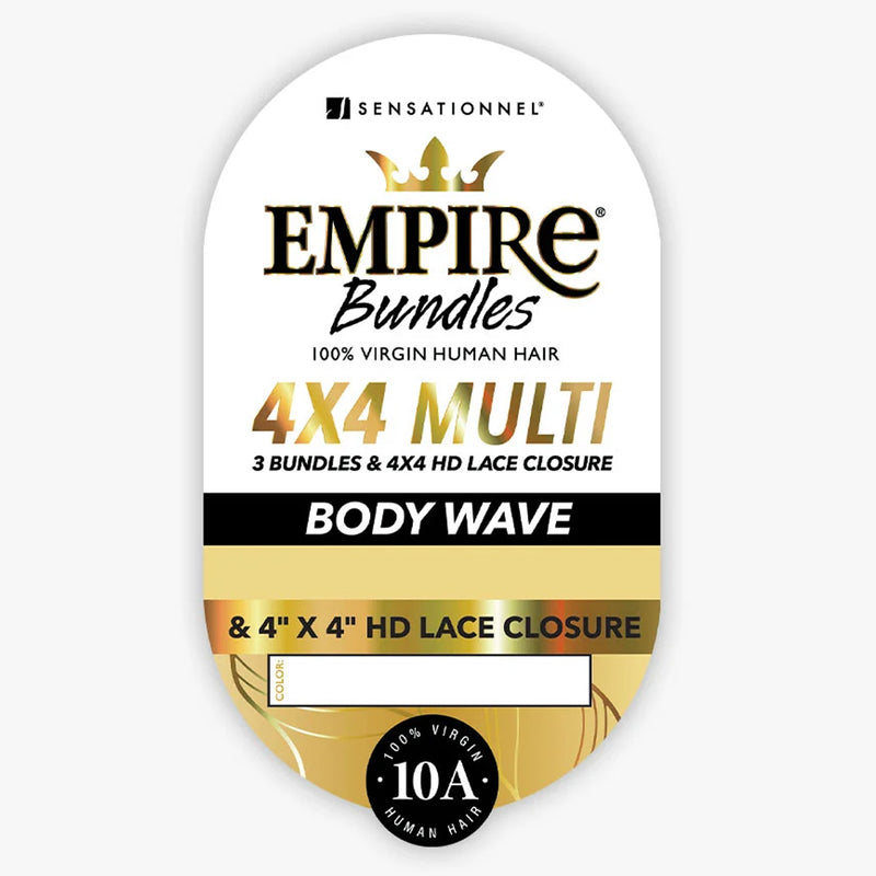 Sensationnel Empire Bundles Human Hair 4x4 Multi Pack - Body Wave 10, 12, 14