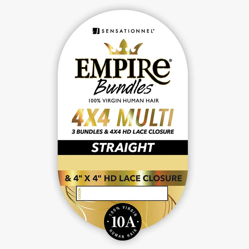 Sensationnel Empire Bundles Human Hair 4x4 Multi Pack - Straight 10, 12, 14