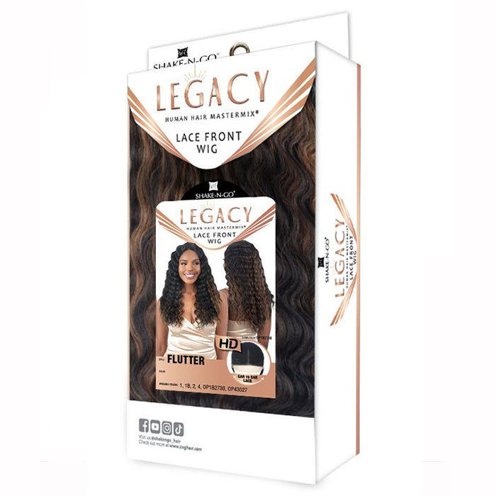 Shake-n-go Legacy Human Hair Blend Lace Front Wig - Flutter