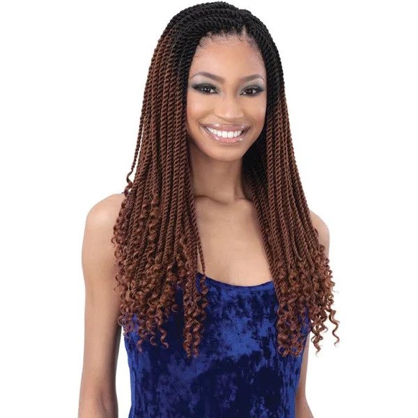 Freetress Synthetic Pre Looped Crochet Braid 3x Gorgeous Twist 18"