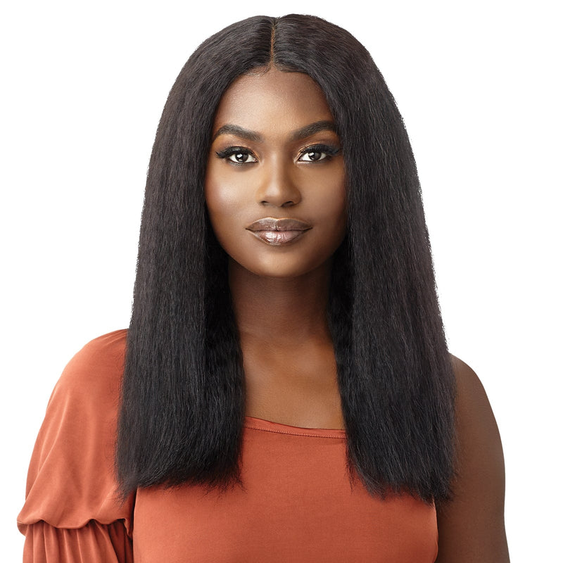 Outre Mytresses Gold Label Blowout Human Hair Hd Lace Front Wig - Hh-kinky Straight 20