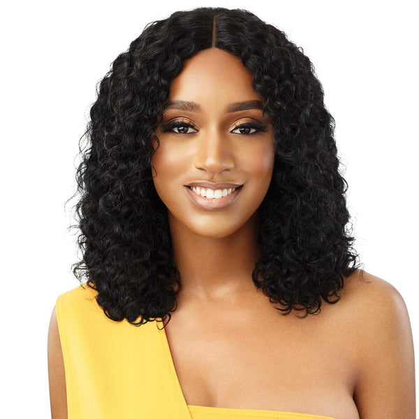 Outre The Daily Unprocessed Human Hair Lace Part Wig - Wet & Wavy Natural Curly 14