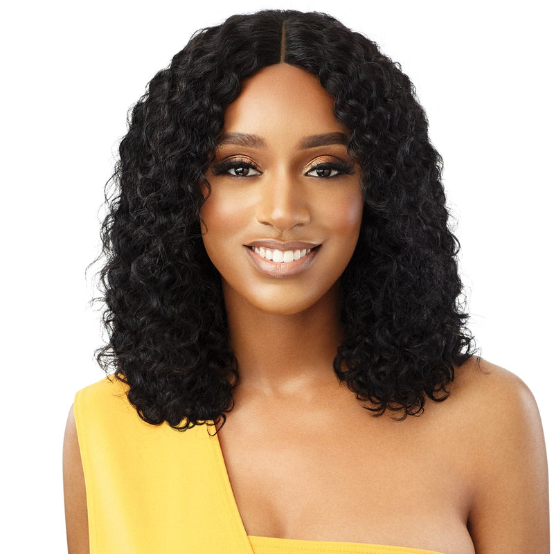 Outre The Daily Unprocessed Human Hair Lace Part Wig - Wet & Wavy Natural Curly 14