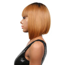 Hh-mimi - The Wig Brazilian Human Natural Hair Blend Straight Perfect Bob Style