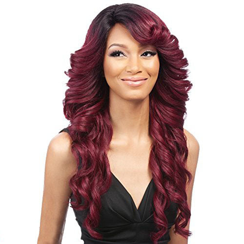 Noelle - It's A Wig! Swiss Lace Front Synthetic Wig Long Flip Curl Style