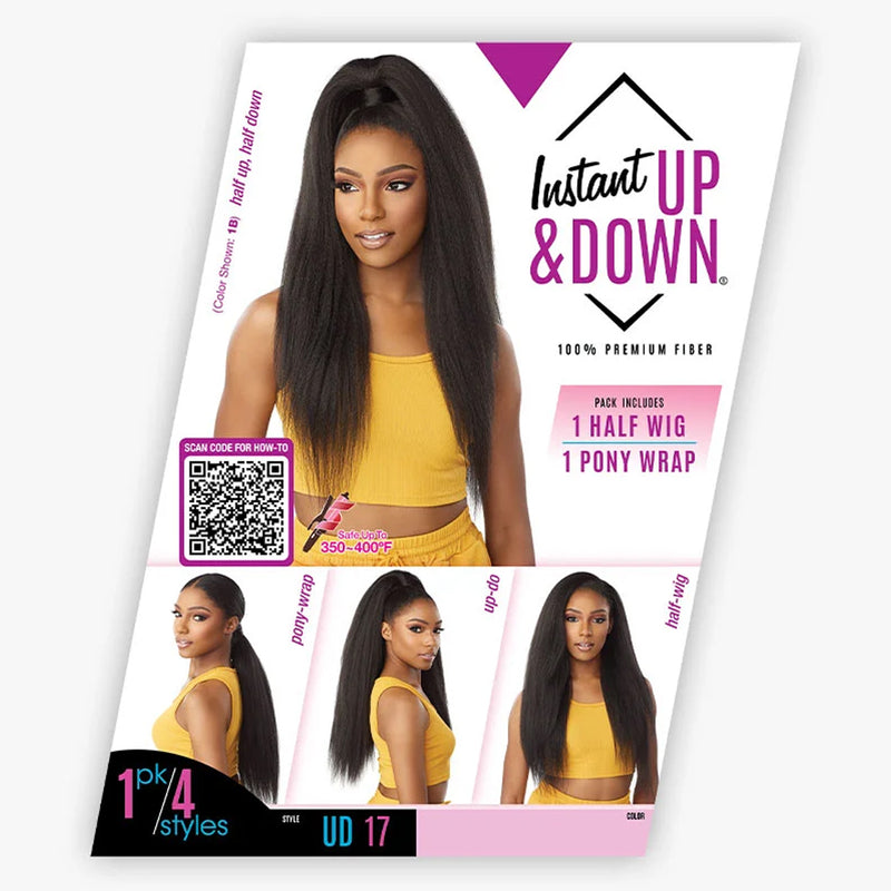 Sensationnel Synthetic Hair Half Wig Instant Up & Down - Ud 17