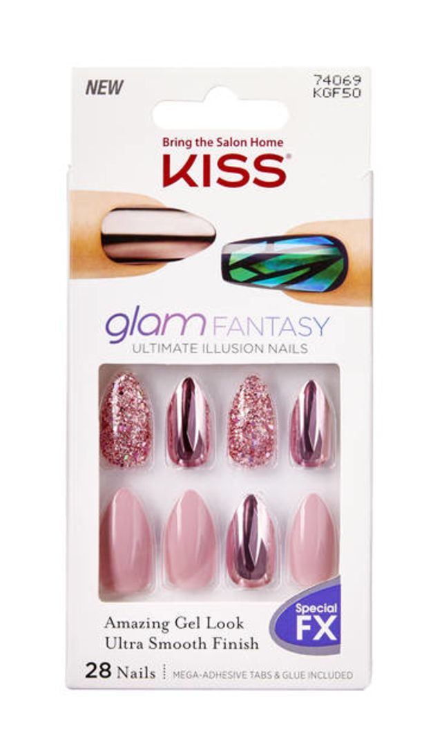 Kiss Glam Fantasy Ultimate Illusion Press On 28 False Nails Medium Kgf50 [1 Pack]