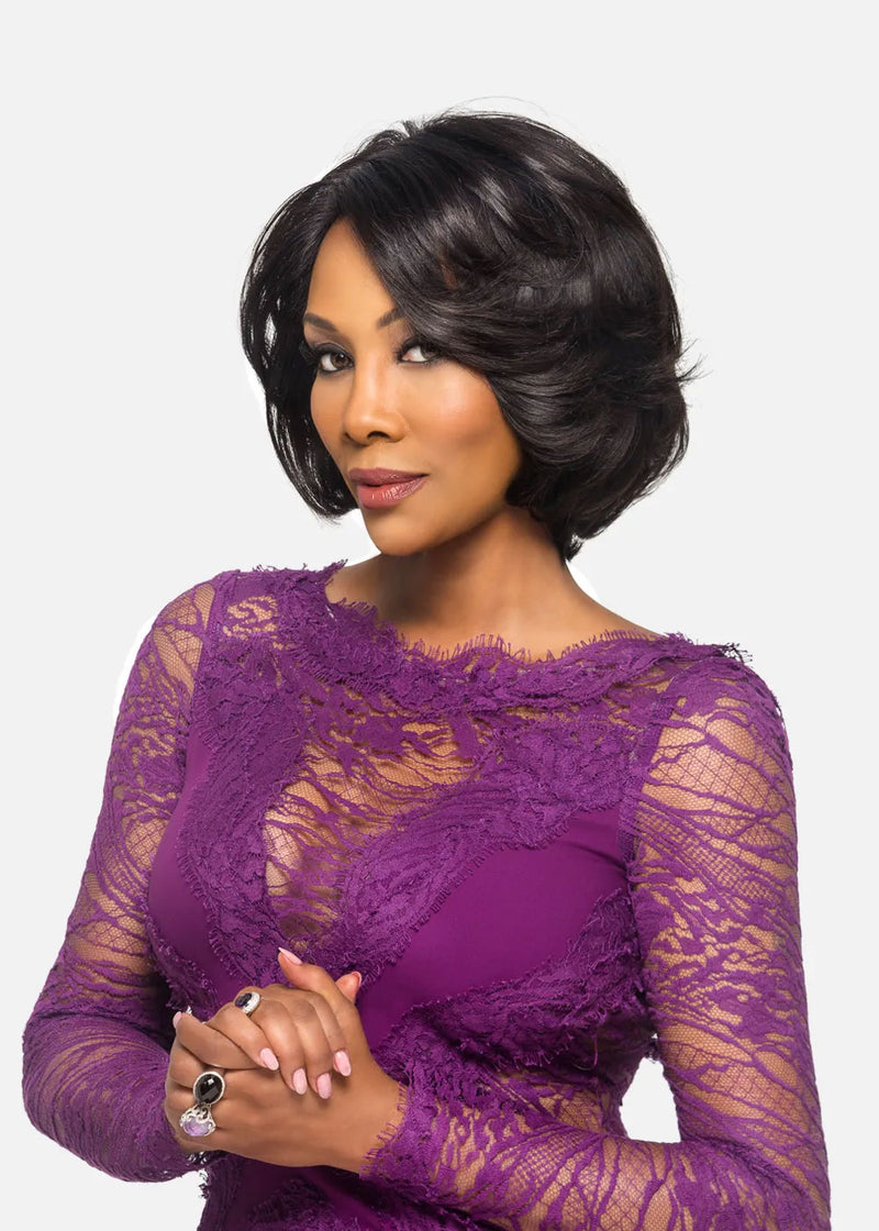 Kaia - Vivica A Fox Brazilian Remi 100% Human Hair Lace Front Wig Layered Bob