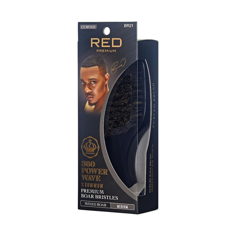 Red Premium Metallic Boar Brush