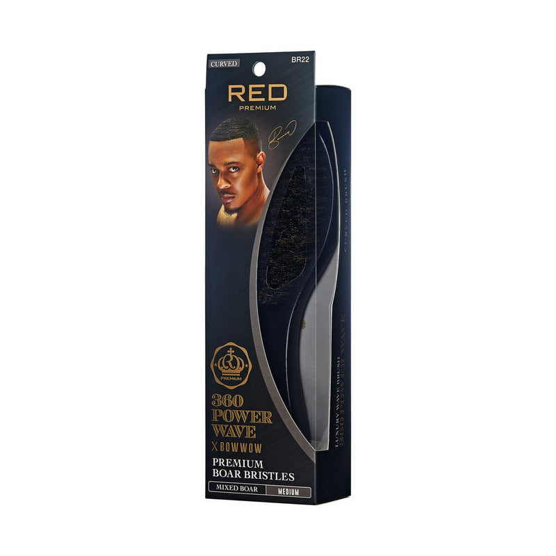 Red Premium Metallic Boar Brush