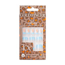 Gold Finger Solid Color Ready-to-wear 24 Toenails