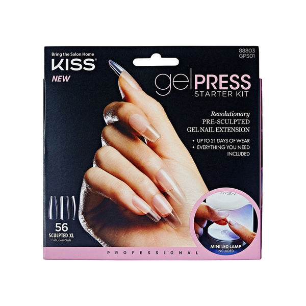 Kiss Gel Press Starter Kit 50 Sculpted Xl Full Cover Nails