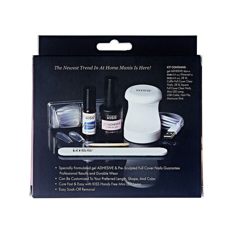 Kiss Gel Press Starter Kit 50 Sculpted Xl Full Cover Nails