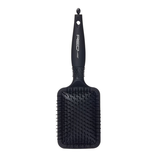 Red Blow Dry Friendly Silky Paddle Brush Square