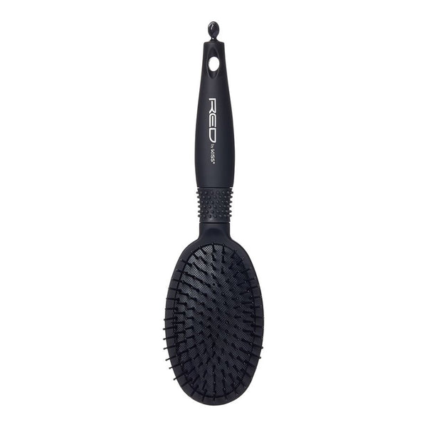 Red Blow Dry Friendly Silky Paddle Brush Oval