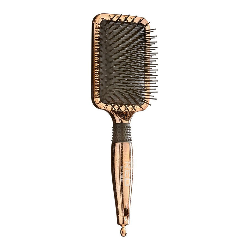 Red Blow Dry Friendly Lose Gold Paddle Brush Square