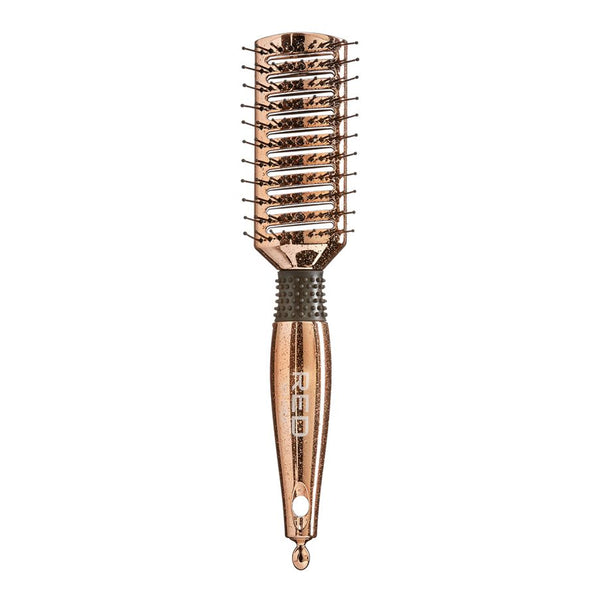 Red Blow Dry Friendly Lose Gold Paddle Brush Vent