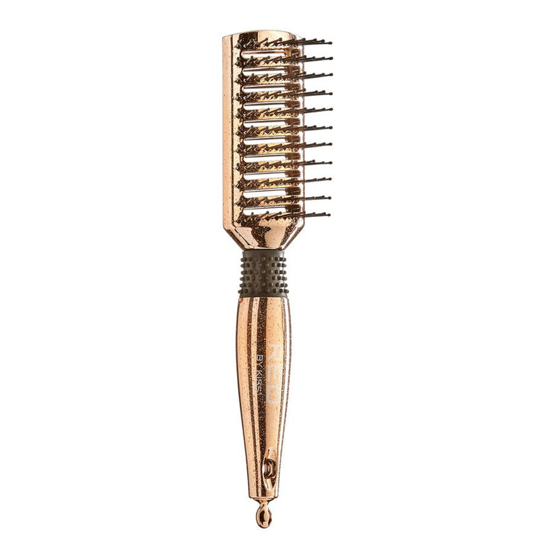Red Blow Dry Friendly Lose Gold Paddle Brush Vent