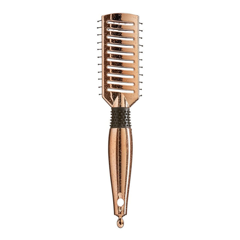 Red Blow Dry Friendly Lose Gold Paddle Brush Vent