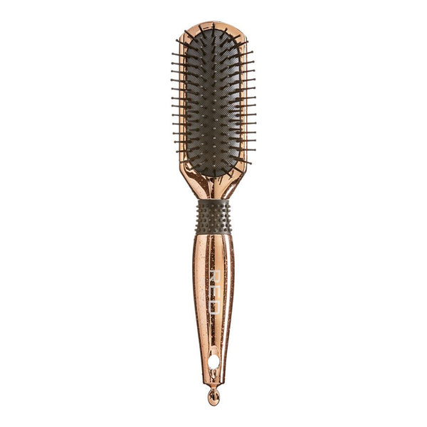 Red Blow Dry Friendly Lose Gold Paddle Brush Small Cushion