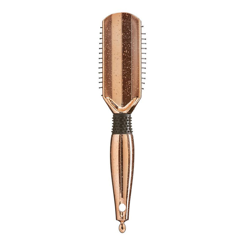 Red Blow Dry Friendly Lose Gold Paddle Brush Small Cushion