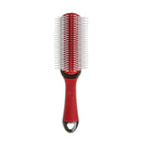 Red 9 Row Nonslip Detangle Brush Red