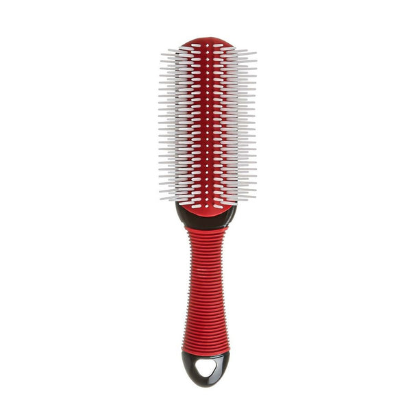 Red 9 Row Nonslip Detangle Brush Red