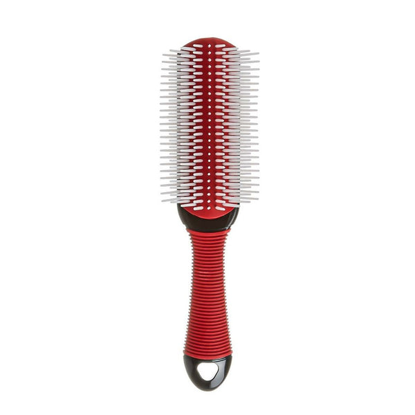 Red 9 Row Nonslip Detangle Brush Red