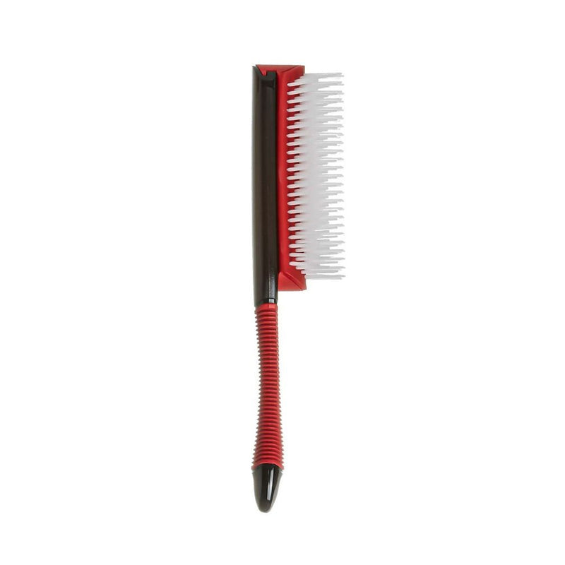 Red 9 Row Nonslip Detangle Brush Red