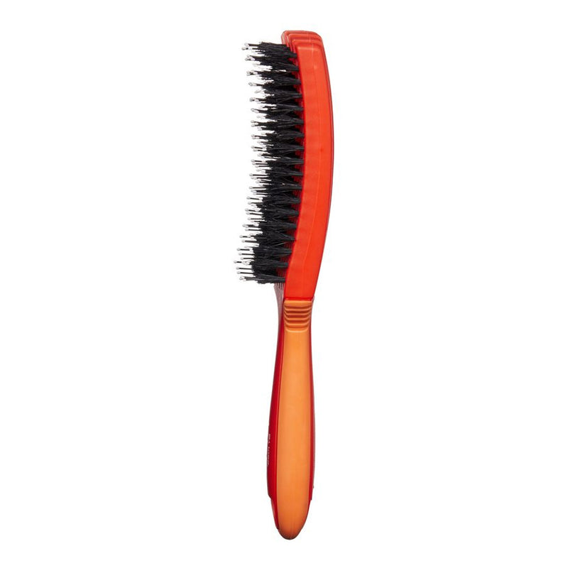 Red 7 Row Glide & Define Detangling Brush Boar Bristles