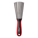 Red 9 Row Glide & Define Detangling Brush Flexible Black