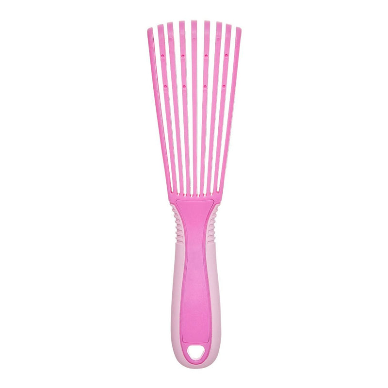 Red 9 Row Glide & Define Detangling Brush Flexible Pink
