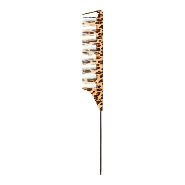 Red Leopard Parting Pintail Comb