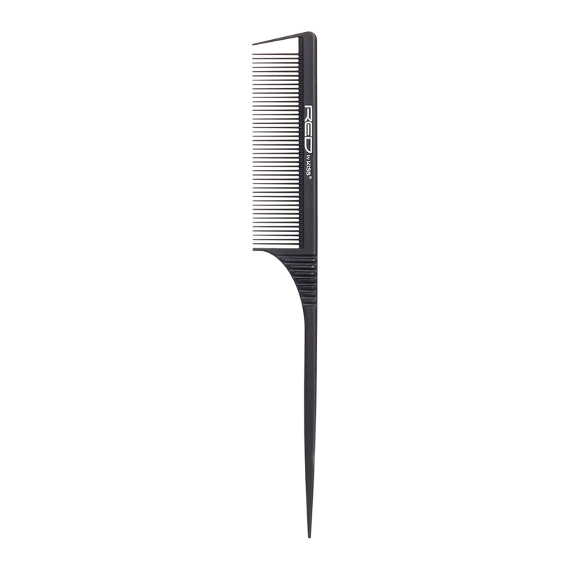 Red Carbon Fiber Parting Rat Tail Comb