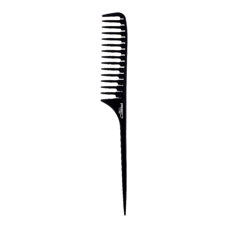 Red Large Rat Tail Comb Black
