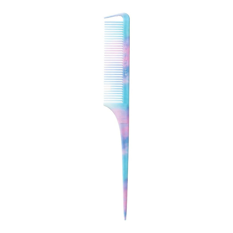Red Blue Tie-dye Parting Rat Tail Comb