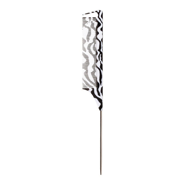 Red Zebra Parting Pin Tail Comb