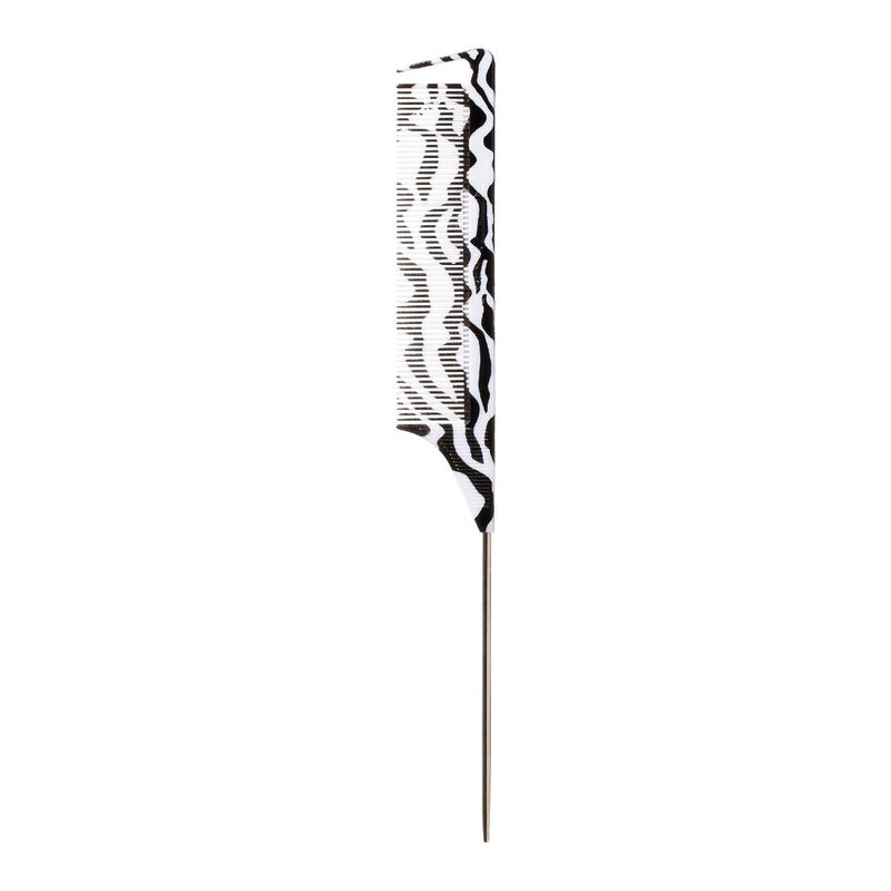 Red Zebra Parting Pin Tail Comb