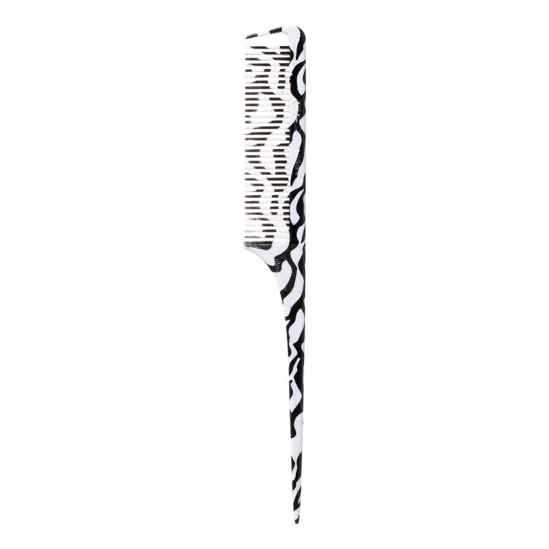 Red Zebra Parting Rat Tail Comb