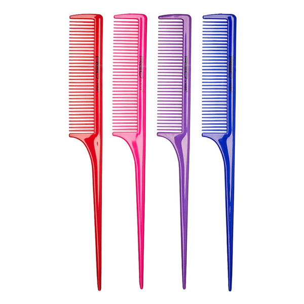 Red 12-pcs Rat Tail Comb - Assorted Color