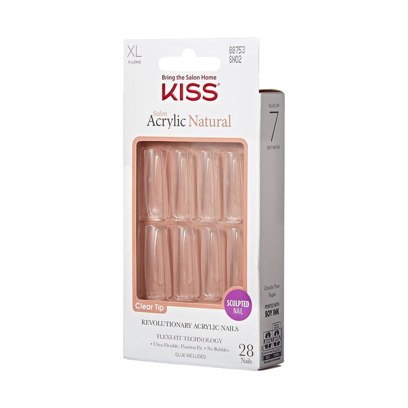Kiss Salon Acrylic French 28 Nails Flexi-fit