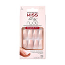 Kiss Salon Acrylic French Nude 28 Nails Wider Fit - Energy